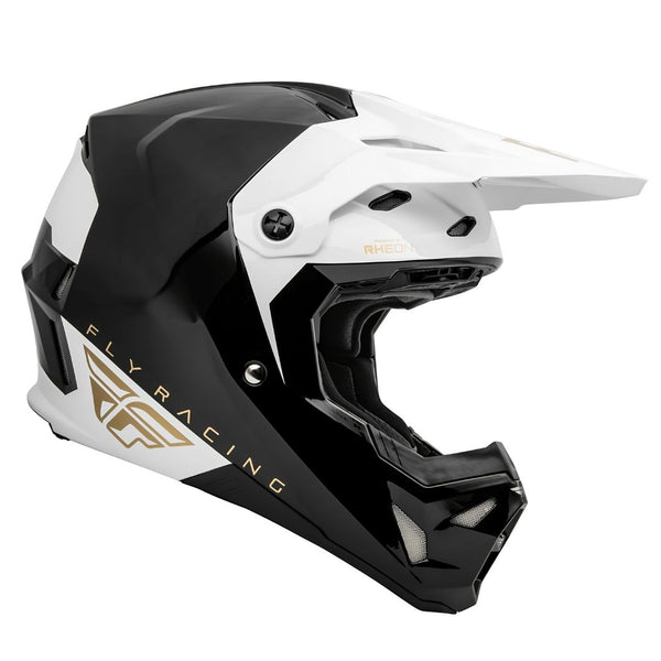 Casco Fly Formula CP Slant Negro/Blanco/Dorado